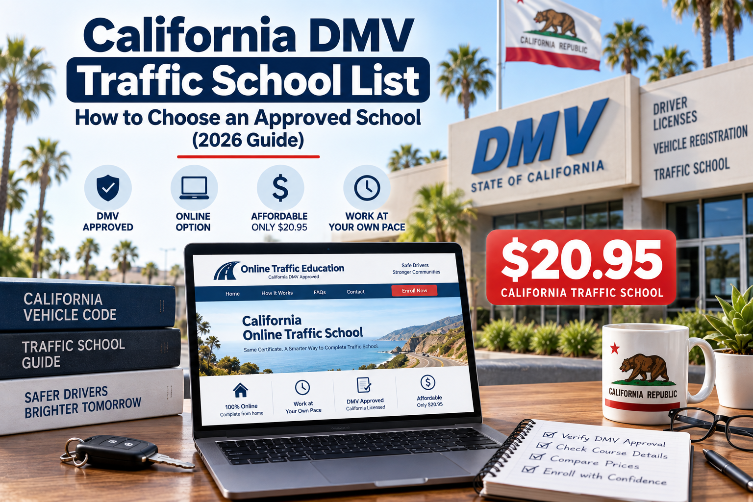 California DMV Traffic School List. How to Choose an Approved School (2026 - 2027)